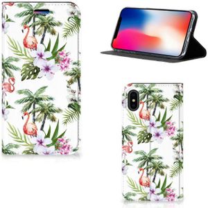 Apple iPhone X | Xs Hoesje maken Flamingo Palms