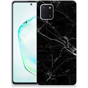 Samsung Galaxy Note 10 Lite TPU Siliconen Hoesje Marmer Zwart - Origineel Cadeau Vader