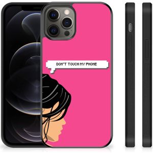 iPhone 12 Pro Max TPU Hoesje Woman Don't Touch My Phone
