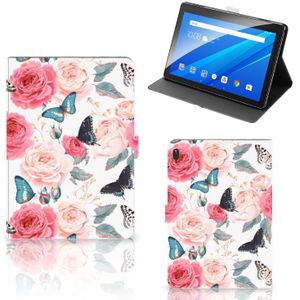 Lenovo Tab E10 Tablet Cover Butterfly Roses