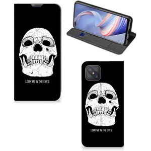 Mobiel BookCase OPPO Reno4 Z 5G Skull Eyes