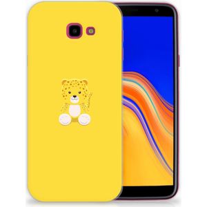 Samsung Galaxy J4 Plus (2018) Telefoonhoesje met Naam Baby Leopard