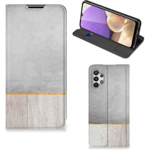Samsung Galaxy A32 5G Book Wallet Case Wood Concrete