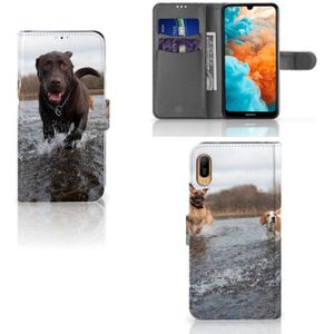 Huawei Y6 (2019) Telefoonhoesje met Pasjes Honden Labrador