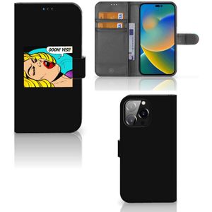 iPhone 14 Pro Max Wallet Case met Pasjes Popart Oh Yes