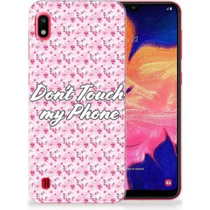 Samsung Galaxy A10 Silicone-hoesje Flowers Pink DTMP