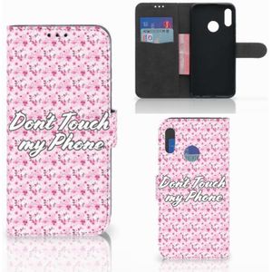 Honor 10 Lite Portemonnee Hoesje Flowers Pink DTMP