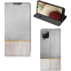 Samsung Galaxy A12 Book Wallet Case Wood Concrete