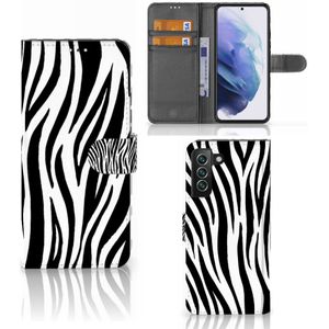 Samsung Galaxy S22 Plus Telefoonhoesje met Pasjes Zebra