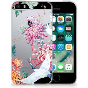 Apple iPhone SE | 5S TPU Hoesje Bird Flowers