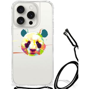 iPhone 15 Pro Stevig Bumper Hoesje Panda Color