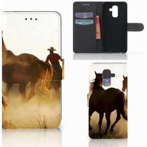 Samsung Galaxy A6 Plus 2018 Telefoonhoesje met Pasjes Design Cowboy