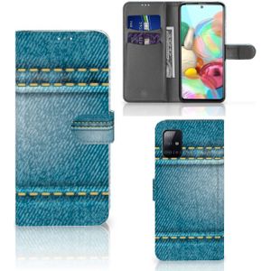 Samsung Galaxy A71 Wallet Case met Pasjes Jeans