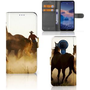 Nokia 5.4 Telefoonhoesje met Pasjes Design Cowboy