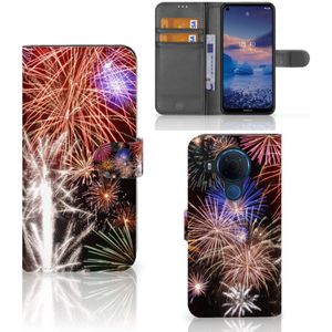 Nokia 5.4 Wallet Case met Pasjes Vuurwerk