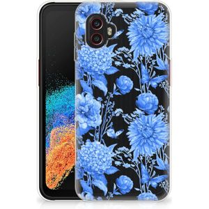 TPU Case voor Samsung Galaxy Xcover 6 Pro Flowers Blue