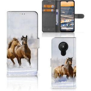Nokia 5.3 Telefoonhoesje met Pasjes Paarden