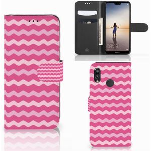 Huawei P20 Lite Telefoon Hoesje Waves Pink