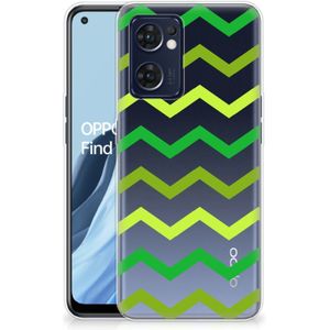 OPPO Reno 7 5G | Find X5 Lite TPU bumper Zigzag Groen
