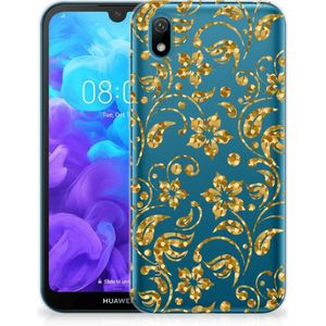 Huawei Y5 (2019) TPU Case Gouden Bloemen