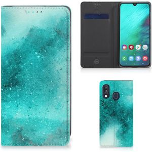 Bookcase Samsung Galaxy A40 Painting Blue