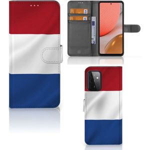 Samsung Galaxy A72 Bookstyle Case Nederlandse Vlag