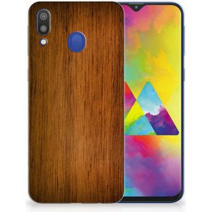 Samsung Galaxy M20 (Power) Bumper Hoesje Donker Hout