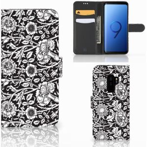 Samsung Galaxy S9 Plus Hoesje Black Flowers