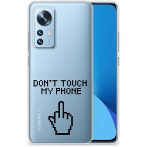 Xiaomi 12 | 12X Silicone-hoesje Finger Don't Touch My Phone