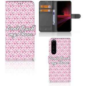 Sony Xperia 1 III Portemonnee Hoesje Flowers Pink DTMP