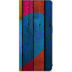 OnePlus Nord CE 3 Lite Book Wallet Case Wood Heart - Cadeau voor je Vriend