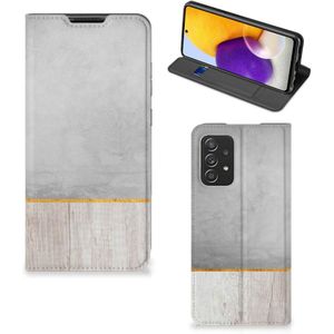 Samsung Galaxy A72 (5G/4G) Book Wallet Case Wood Concrete