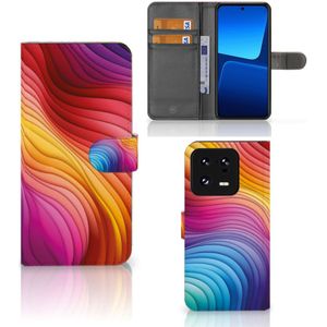 Book Case voor Xiaomi 13 Pro Regenboog