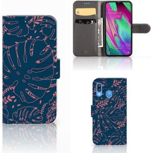 Samsung Galaxy A40 Hoesje Palm Leaves