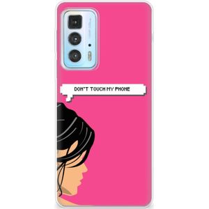 Motorola Edge 20 Pro Silicone-hoesje Woman Don't Touch My Phone