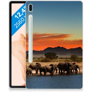 Samsung Galaxy Tab S7FE Back Case Olifanten
