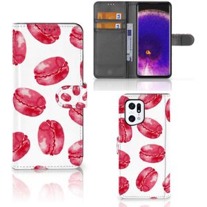 OPPO Find X5 Pro Book Cover Pink Macarons