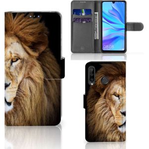 Huawei P30 Lite (2020) Telefoonhoesje met Pasjes Leeuw
