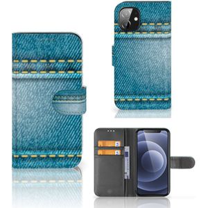 Apple iPhone 12 Mini Wallet Case met Pasjes Jeans