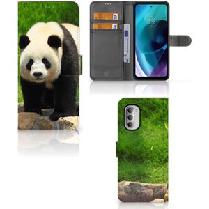 Motorola Moto G51 5G Telefoonhoesje met Pasjes Panda