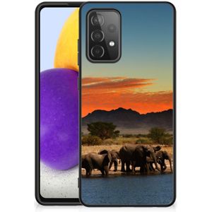 Samsung Galaxy A72 (5G/4G) Dierenprint Telefoonhoesje Olifanten