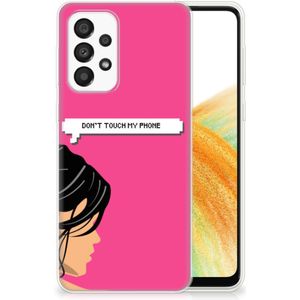 Samsung Galaxy A33 5G Silicone-hoesje Woman Don't Touch My Phone
