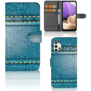 Samsung Galaxy A32 4G Wallet Case met Pasjes Jeans