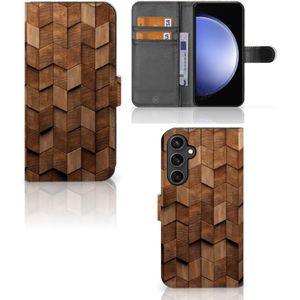 Book Style Case voor Samsung Galaxy S23 FE Wooden Cubes