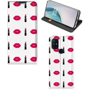 OnePlus Nord N10 5G Hoesje met Magneet Lipstick Kiss