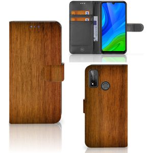 Huawei P Smart 2020 Book Style Case Donker Hout