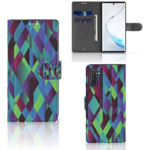 Samsung Galaxy Note 10 Book Case Abstract Green Blue