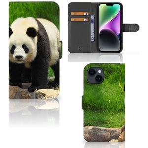 iPhone 15 Telefoonhoesje met Pasjes Panda