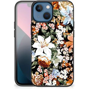 Bloemen Hoesje voor Apple iPhone 13 mini Dark Flowers