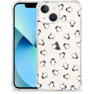 Doorzichtige Silicone Hoesje voor iPhone 13 mini Pinguïn